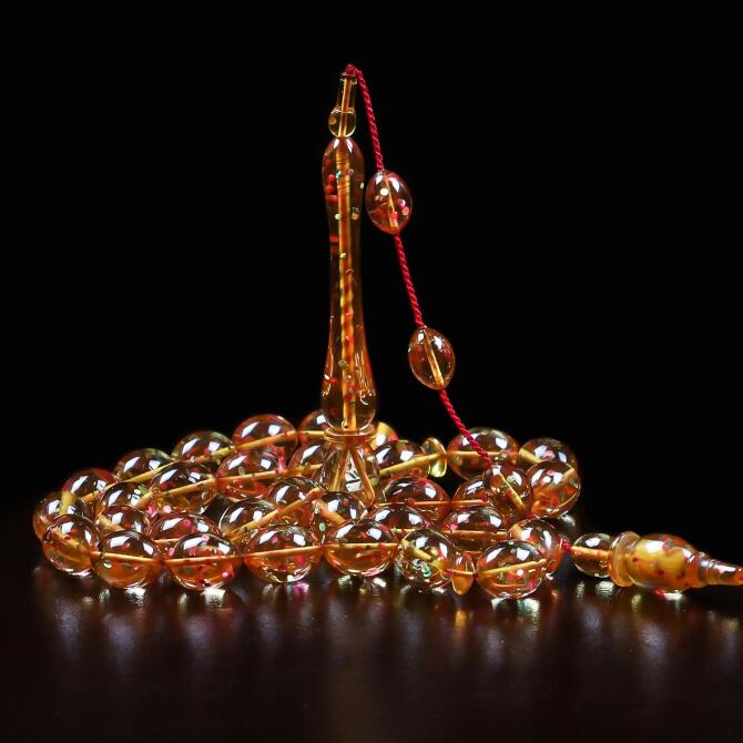 Usta İşi Koleksiyonluk 1.Sınıf Simli Katalin Tesbih - Tesbihcibaba