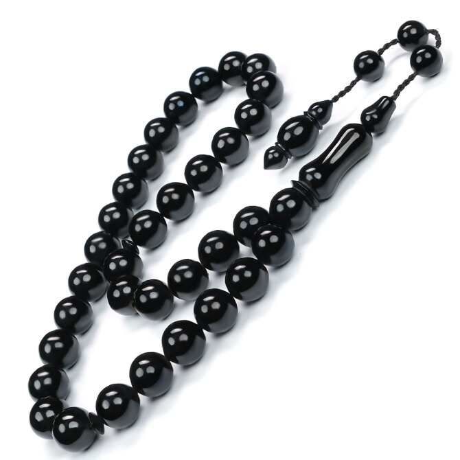 Usta İşi Misket Kesim Sade Erzurum Oltu Taşı Tesbih - Tesbihcibaba