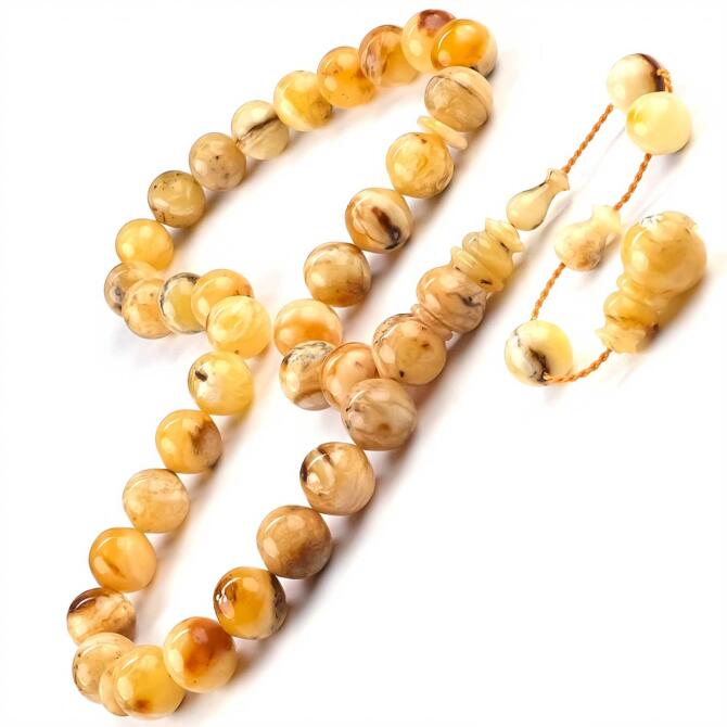 Usta İşi Old Class Kaya Damla Kehribar Tesbih - Tesbihcibaba