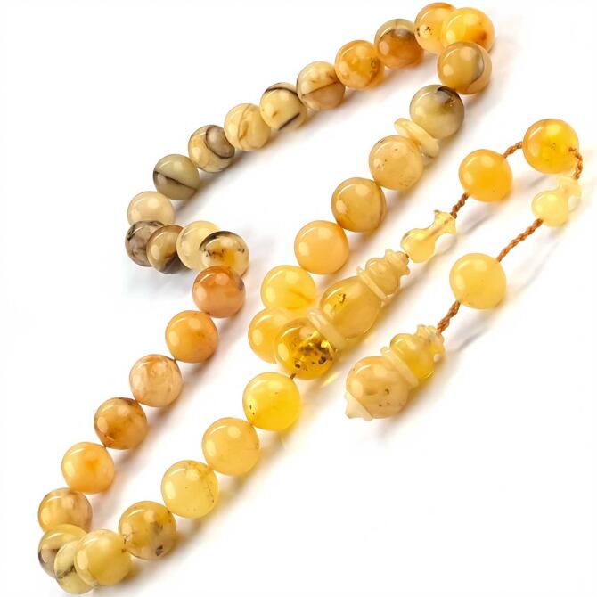 Usta İşi Old Class Özel Kaya Damla Kehribar Tesbih - Tesbihcibaba