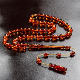Usta İşi Osmanlı Ateş Kehribarı Tesbih - 1