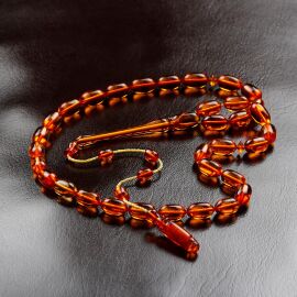 Usta İşi Osmanlı Ateş Kehribarı Tesbih - 2