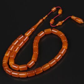 Usta Yapımı Kesme Model Osmanlı Kehribar Tesbih - 4