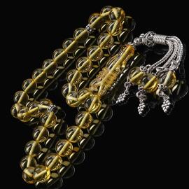 Üzüm Püskül Misket Damla Kehribar Tesbih - Tesbihcibaba