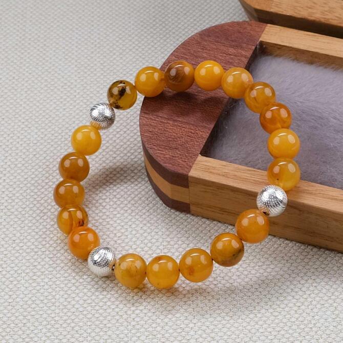 Bracelet Amber Antik Damla Kehribar Bileklik - Tesbihcibaba