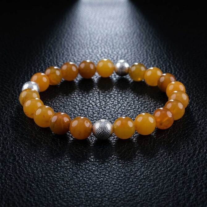 Bracelet Amber Antik Damla Kehribar Bileklik - Tesbihcibaba
