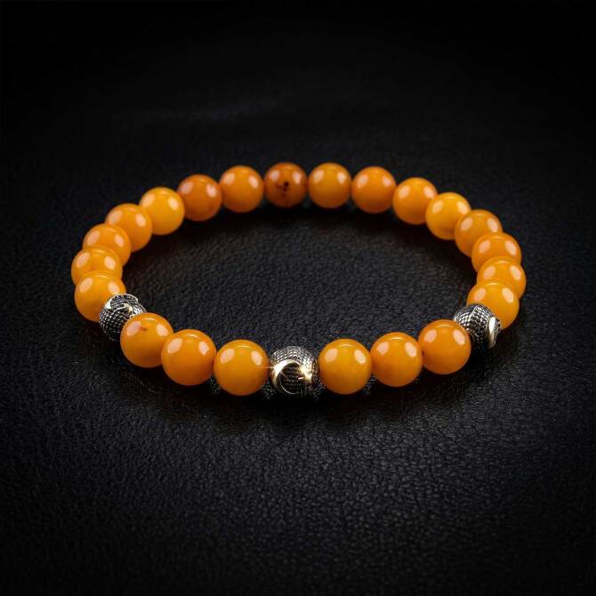 Bracelet Amber Antik Damla Kehribar Bileklik - Tesbihcibaba