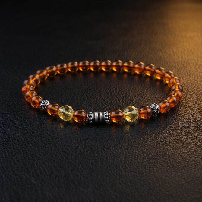 Bracelet Amber Baltık İncisi Damla Kehribar Bileklik - Tesbihcibaba