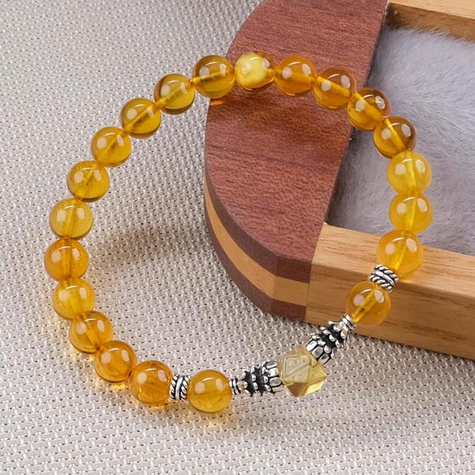 Wrong Bracelet Amber Buğulu Damla Kehribar Bileklik - Tesbihcibaba