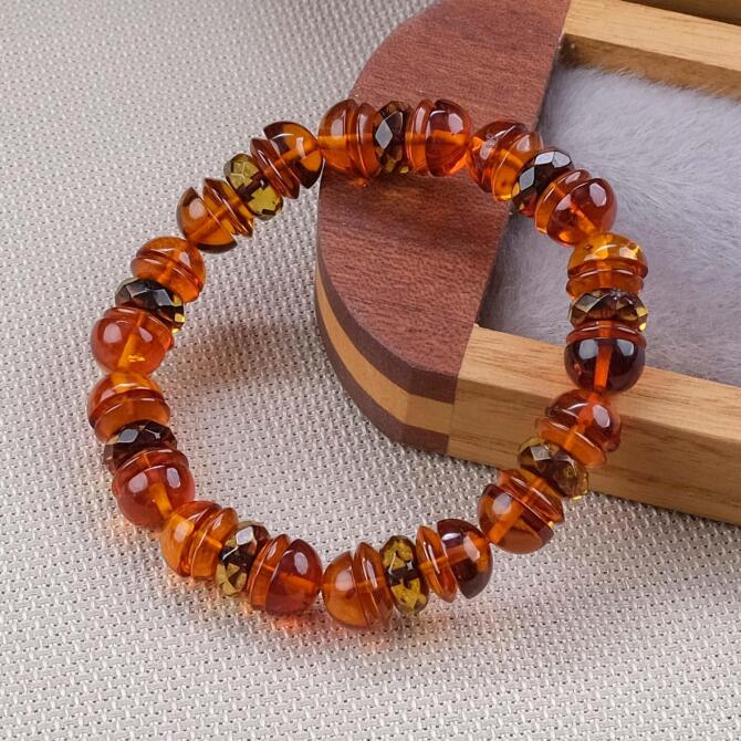 Wrong Bracelet Amber Kristal Damla Kehribar Bileklik - Tesbihcibaba