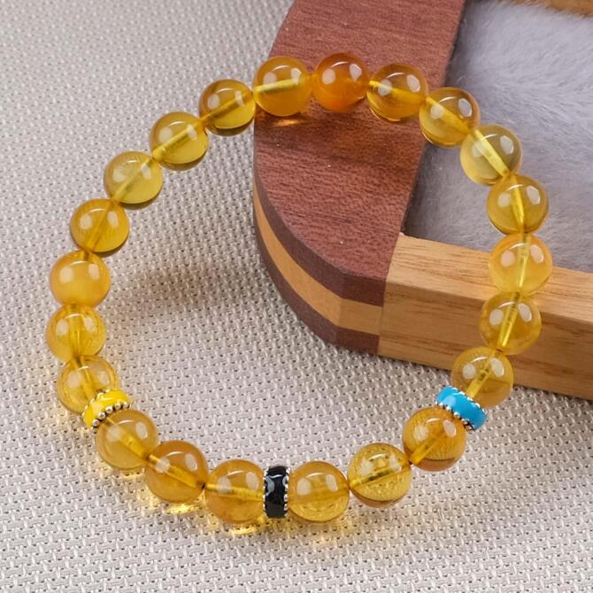 Wrong Bracelet Amber Lime Damla Kehribar Bileklik - Tesbihcibaba