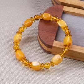 Bracelet Amber Özel Kesim Damla Kehribar Bileklik - 2