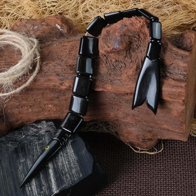 Yak Boynuzu El işçiliği Balık Tesbih - Tesbihcibaba