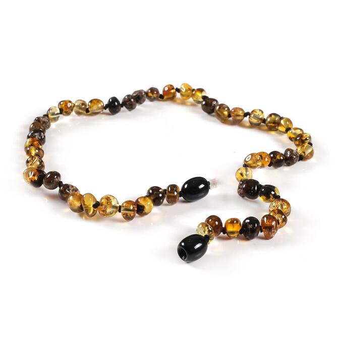 Yoğun Fossil Drop Amber Baby Diş Necklace