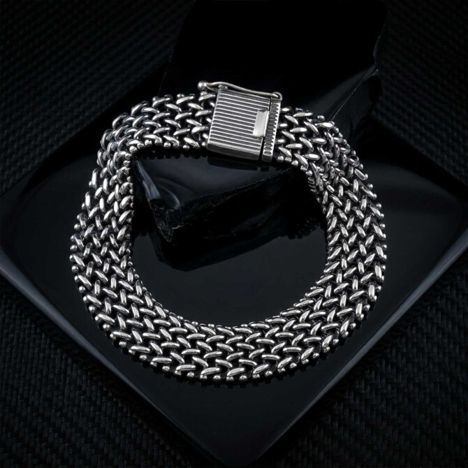 Youth Fashion Crocodile 925K Gümüş Bileklik - Tesbihcibaba