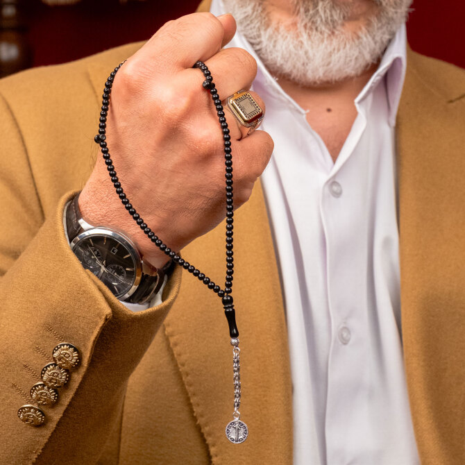 Zenne Boy Mini Oltu Taşı Namaz Tesbihi - Tesbihcibaba