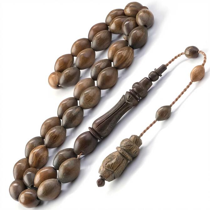 Zeytin Kesim İşlemeli İmame Pelesenk Tesbih - Tesbihcibaba