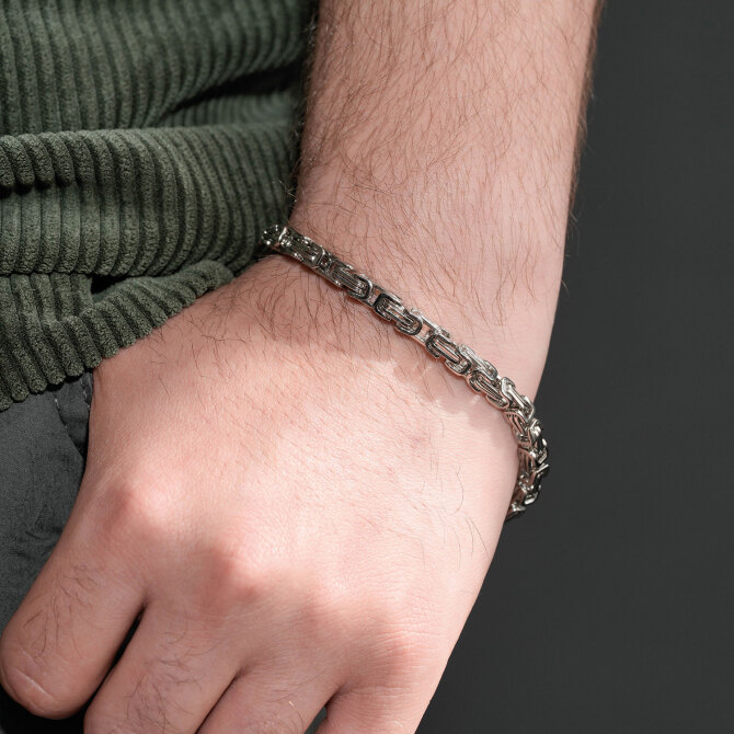 Zincir Örme Çelik Bileklik - Tesbihcibaba