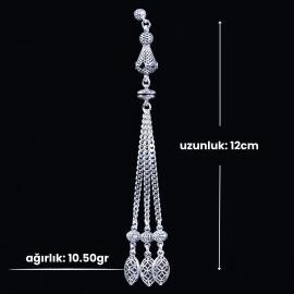 Zirkon İşlemeli Üçlü Tesbih Püskülü - 2