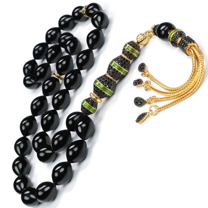 Zirkon Tasarım Erzurum Oltu Taşı Tesbih - Tesbihcibaba